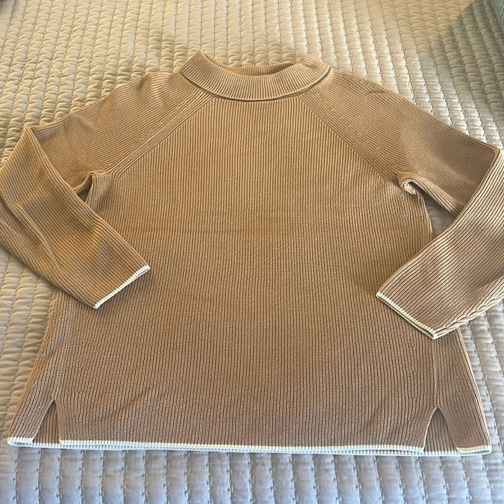 Talbots Med Beige Sweater